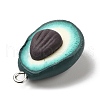Opaque Resin Fruit Pendants RESI-G069-04B-3