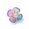 Flower Glass Charms PALLOY-JF03677-4