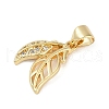 Rack Plating Brass Micro Pave Cubic Zirconia Pendants KK-H509-15G-2