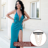 Tassel Alloy Crystal Rhinestone Thigh Chain for Women AJEW-WH0554-38A-6