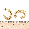 304 Stainless Steel Twist C-Shaped Stud Earrings EJEW-Z098-17G-5