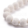 Dyed Natural Lava Rock(Dyed) Round Beads Essential Oil Anxiety Aromatherapy Stretch Bracelet BJEW-JB07059-7