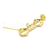 Bowknot Rack Plating Brass Brooches Findings KK-H738-35G-2