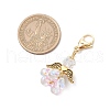 Glass Angel Pendant Decorations HJEW-MZ00207-01-3