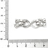 Brass Micro Pave Clear Cubic Zirconia Fold Over Clasps KK-U059-32P-3