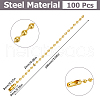 SOFPLATE 100Pcs Steel Ball Chains for Price Tag Chains FIND-SP0002-58G-2