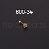 316L Surgical Stainless Steel Clear AB Cubic Zirconia Cartilage Earrings WG3C59B-07-1