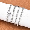 Tarnish Resistant Classic Plain 304 Stainless Steel Mens Womens Curb Link Chain Necklaces STAS-O037-114P-4