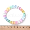 Dyed Natural Selenite Round Beaded Stretch Bracelets for Women BJEW-G731-01A-7
