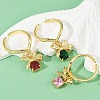 Brass Micro Pave Cubic Zirconia Adjustable Open Cuff Rings for Women RJEW-U057-05G-1