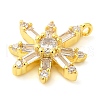 Flower Rack Plating Brass Micro Pave Cubic Zirconia Pendants KK-S396-13A-2