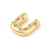 Brass Micro Pave Clear Cubic Zirconia Pendant KK-Z046-01G-U-2