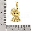 Rack Plating Brass Micro Pave Cubic Zirconia Pendants KK-S380-38B-G-3