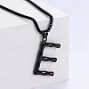 Stylish Stainless Steel Initial Pendant Necklaces SR1473-5-1
