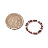 Natural Garnet Beaded Stretch Rings for Women RJEW-JR00868-01-3