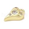 Brass Micro Pave Cubic Zirconia Pendants KK-K371-21G-2