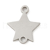 201 Stainless Steel Laser Cut Connector Charms STAS-R133-02P-13-1