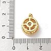Brass Micro Pave Clear Cubic Zirconia Pendants ZIRC-D276-01G-G-3