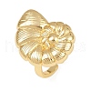 Ocean Theme Brass Cuff Rings RJEW-C135-01G-08-4