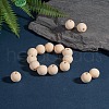 Natural Unfinished Wood Beads WOOD-S651-16mm-LF-4