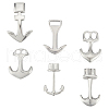 Unicraftale 6Pcs 6 Styles 304 Stainless Steel Anchor Hook Clasps STAS-UN0050-80-1