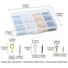 1200Pcs 12 Style Iron Screw Eye Pin Peg Bails IFIN-YW0001-79-3