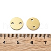 304 Stainless Steel Laser Cut Flat Round Connector Charms STAS-M111-09G-3