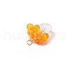 Glass Seed Beaded Jellyfish Pendants PALLOY-MZ00706-05-4