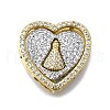 Brass Micro Pave Cubic Zirconia Pendants Set KK-V010-08GP-01-1