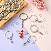 50Pcs Iron Split Key Rings IFIN-YW0003-43-6