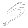 Halloween Series 202 Stainless Steel Cable Chain Spider Pendant Necklaces NJEW-S005-01P-F-2