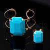 Rectangle Alloy & Acrylic Cuff Bangle & Cuff Rings Sets FS-WG08A36-07-1