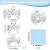 Beebeecraft 2Pcs 925 Sterling Silver Bowknot Charms STER-BBC0007-90-2