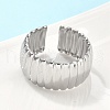 304 Stainless Steel Open Cuff Ring for Women X-RJEW-U014-05P-4