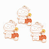Light Gold Tone Alloy Enamel Pendants ENAM-T018-11-1