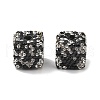 Cube Shape Polymer Clay Rhinestone Beads CLAY-NH0001-08D-1