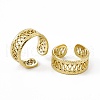 Ion Plating(IP) 304 Stainless Steel Cuff Ring for Women RJEW-C060-23G-4