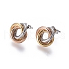 304 Stainless Steel Stud Earrings EJEW-L241-02B-2