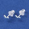 999 Fine Silver Stud Earrings for Women EJEW-S215-30S-07-2