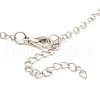 Rack Plating Alloy Heart Pendant Necklaces Sets NJEW-B081-08A-10