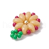 8Pcs 8 Colors Seed Beads Beaded Charms PALLOY-MZ00369-5