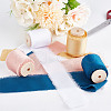 DELORIGIN 3 Rolls Polyester Satin Frayed Ribbon OCOR-DR0001-03A-4