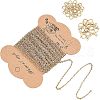 Unicraftale DIY 304 Stainless Steel Cable Chain Necklaces Making Kits DIY-UN0002-44G-1