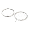 Non-Tarnish Ring 304 Stainless Steel Hoop Earrings for Women Men EJEW-B049-01H-P-2