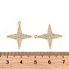 Brass Micro Pave Clear Cubic Zirconia Pendants KK-U017-10C-G-3