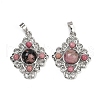 Natural Rhodonite Pendants G-Z077-01P-11-1