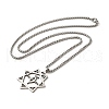 Heptagram Star Pendant Necklaces NJEW-C044-05P-2