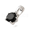 Brass Micro Pave Cubic Zirconia Charms KK-D356-05E-P-2