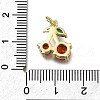 Brass Micro Pave Clear Cubic Zirconia Pendants X-ZIRC-I070-080G-3