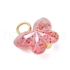 Transparent Acrylic Beads with Iron Flat Head Pins Pendants PALLOY-JF03597-4